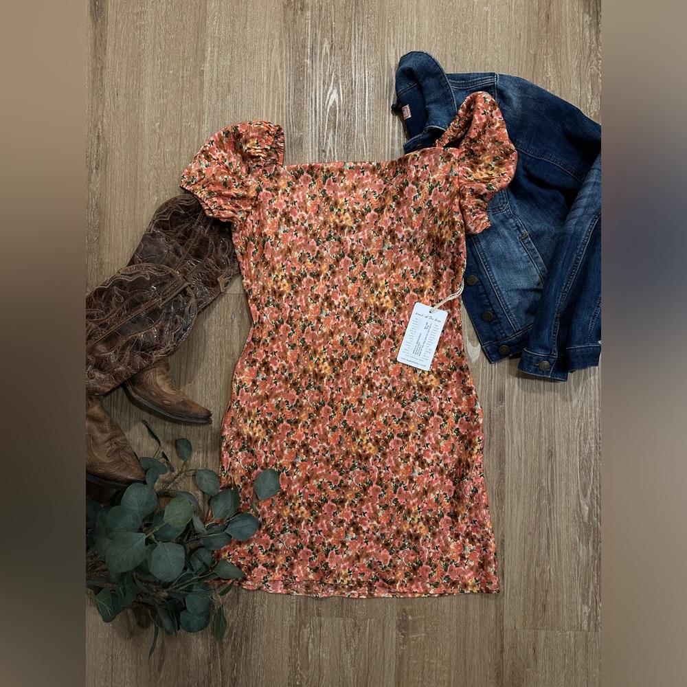 Band of The Free Floral Cowl Neck Floral Dress